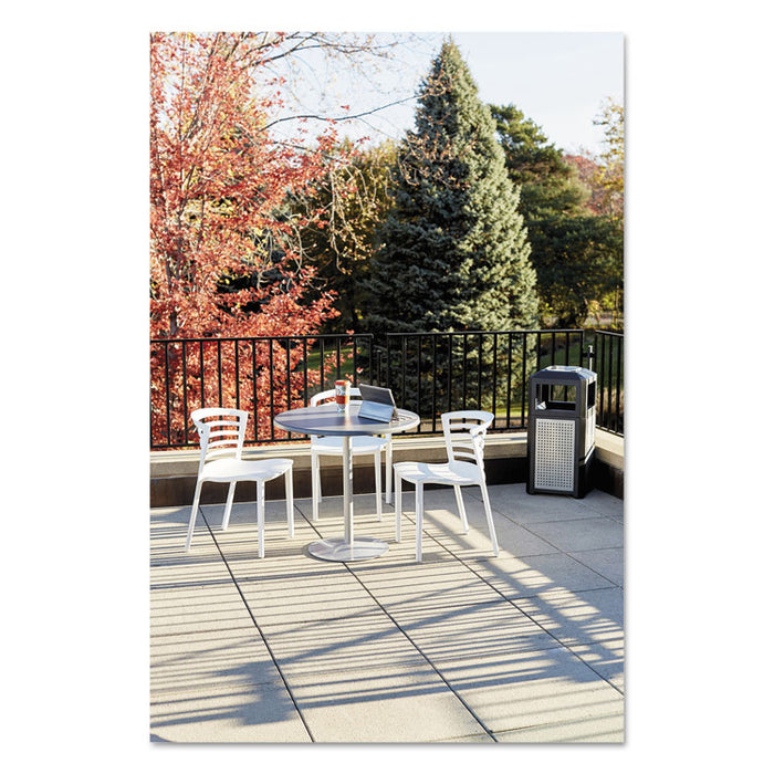 Entourage Table Base, 18" Dia. x 29h, Silver