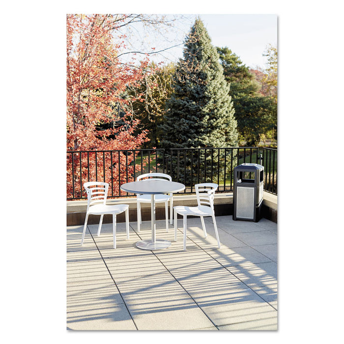 Entourage Stack Chairs, White Seat/White Back, White Base, 4/Carton