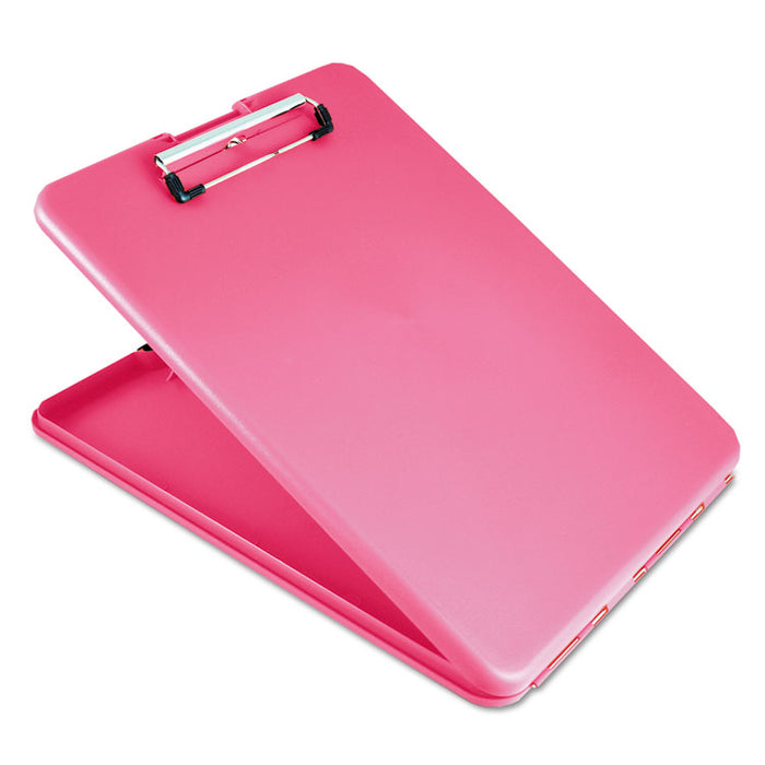 SlimMate Storage Clipboard, 1/2" Clip Capacity, Holds 8 1/2 x 11 Sheets, Pink