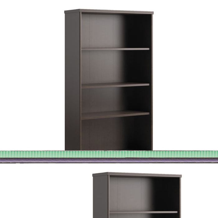 Envoy Series Five-Shelf Bookcase, 29 7/8w x 11 3/4d x 66 3/8h, Mocha Cherry