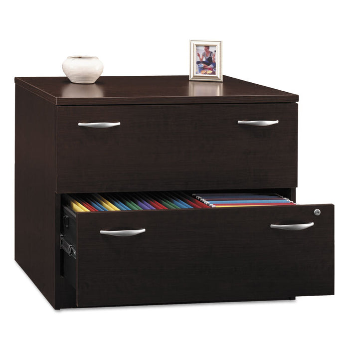Series C 2-Drawer Lateral File, 35.75w x 23.38d x 29.88h, Hansen Cherry/Graphite Gray