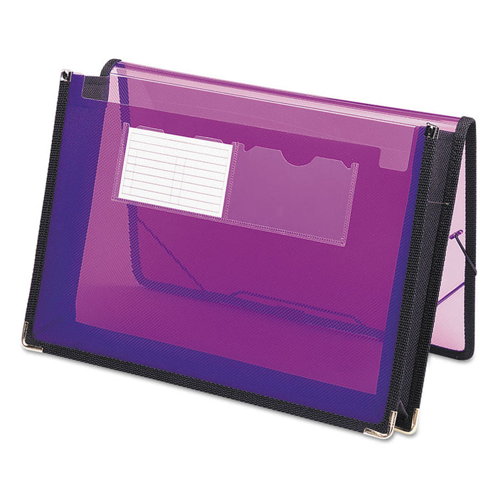 Poly Wallets, 2.25" Expansion, 1 Section, Letter Size, Translucent Purple
