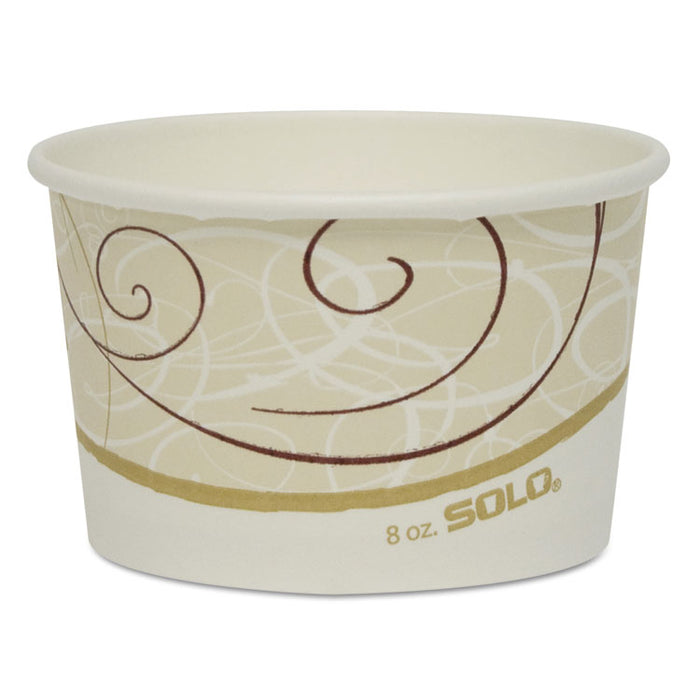 Single Poly Paper Containers, 8 oz, Symphony Design, 50/Pack, 20 Pack/Carton