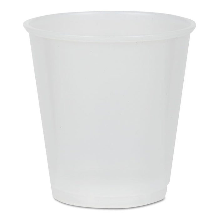 Translucent Plastic Cups, 3 oz, 80/Pack, 30 Packs/Carton