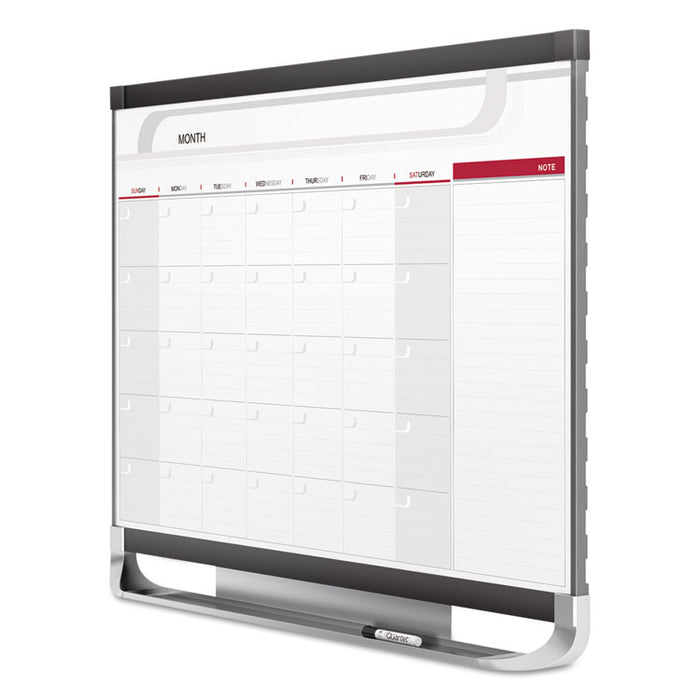 Prestige 2 Magnetic Total Erase Monthly Calendar, 36 x 24, Graphite Color Frame