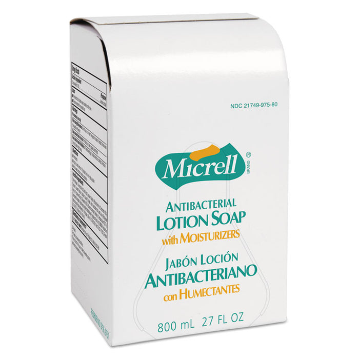 Antibacterial Lotion Soap Refill, Liquid, Light Scent, 800 mL, 12/Carton
