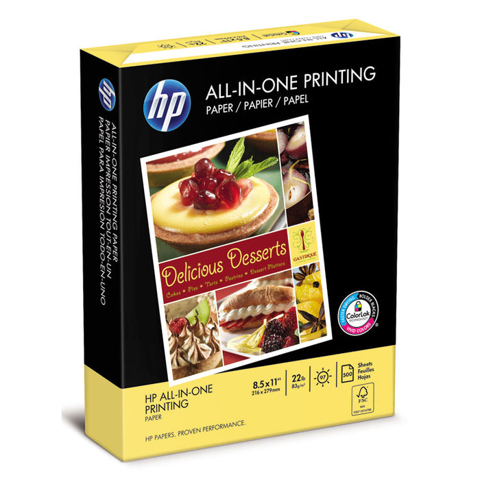 All-In-One22 Paper, 97 Bright, 22lb, 8.5 x 11, White, 500/Ream