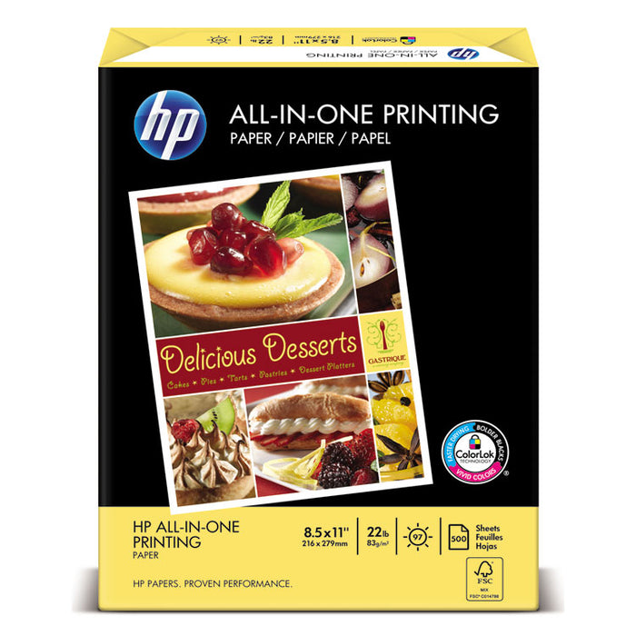All-In-One22 Paper, 97 Bright, 22lb, 8.5 x 11, White, 500/Ream