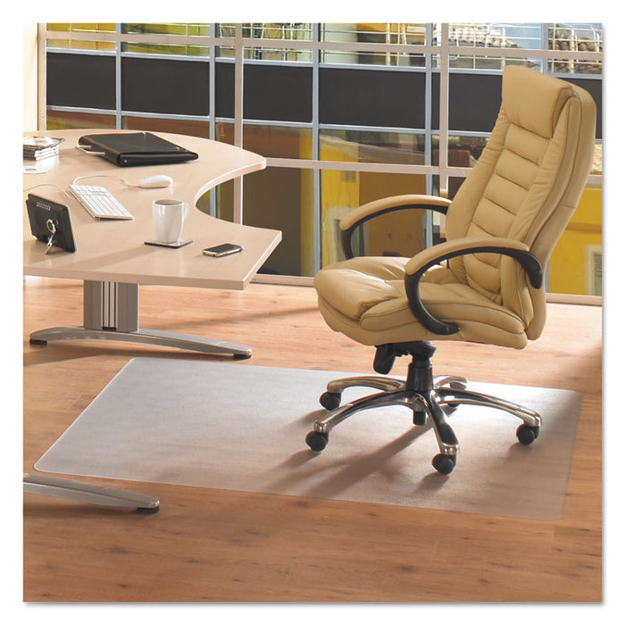 Cleartex Advantagemat Phthalate Free PVC Chair Mat for Hard Floors, 53 x 45, Clear