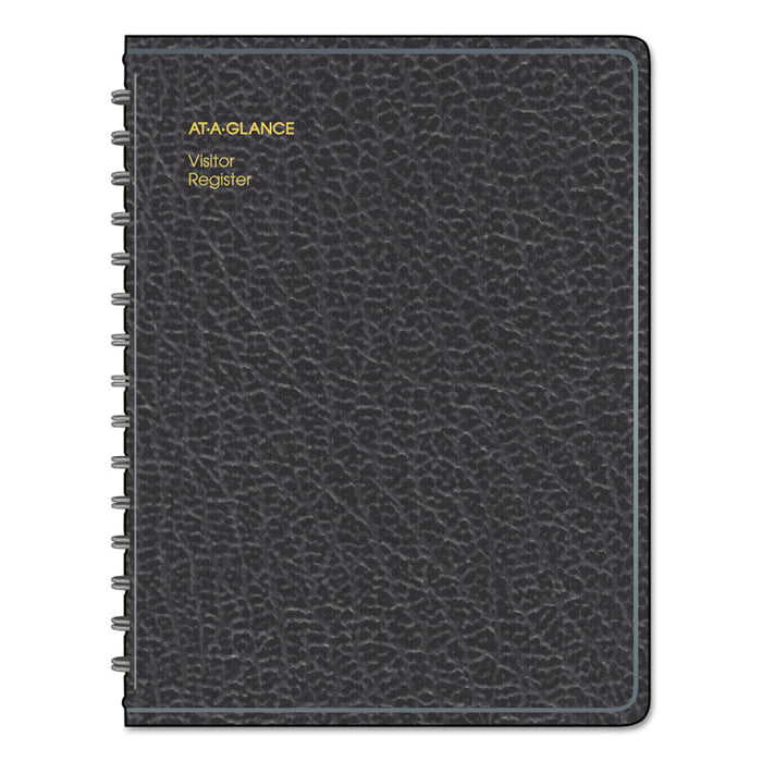 Recycled Visitor Register Book, Black, 8.38 x 10.88
