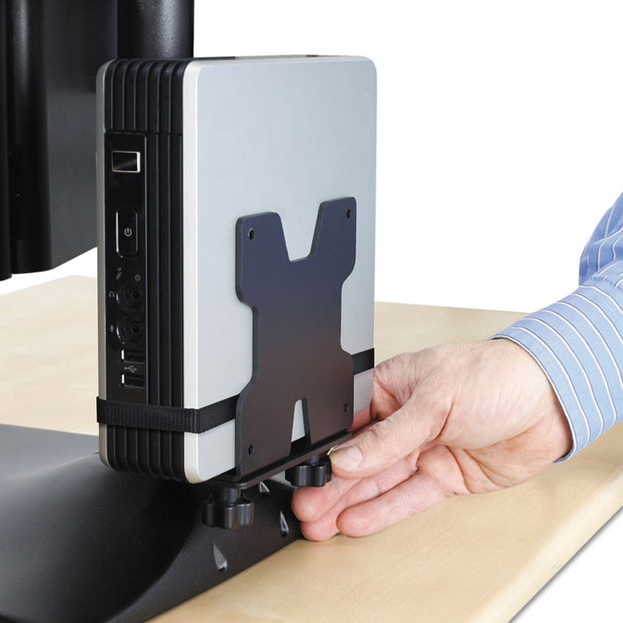 Thin Client Mount, 4 to 9w x 0.88 to 2.38d x 6.88h, Black