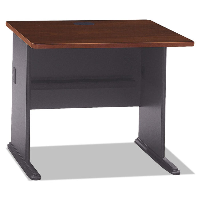 Series A Collection 36W Desk, 35.63w x 26.88d x 29.88h, Hansen Cherry/Galaxy