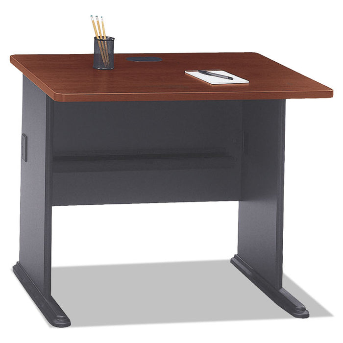 Series A Collection 36W Desk, 35.63w x 26.88d x 29.88h, Hansen Cherry/Galaxy