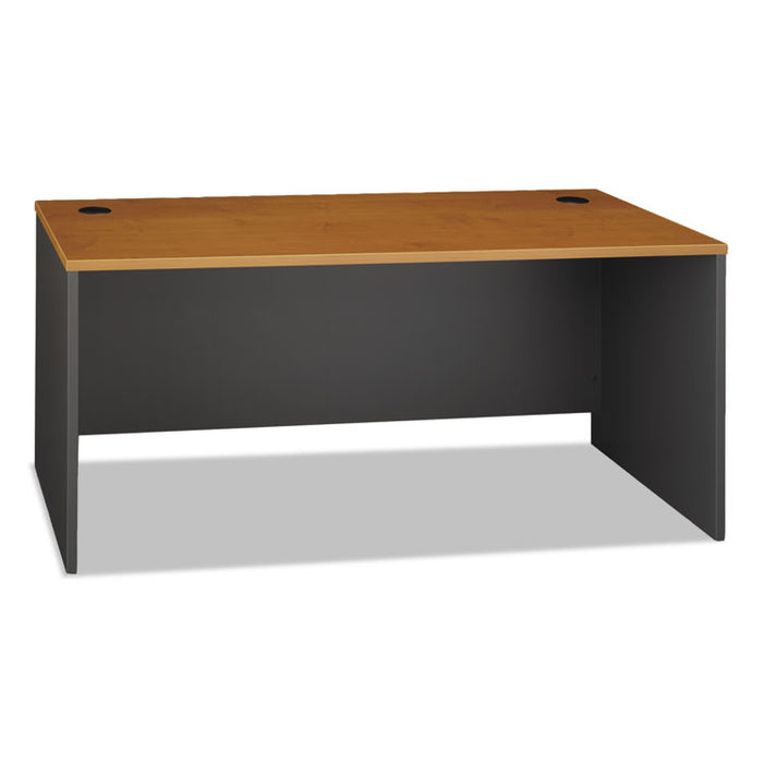 Series C Collection Desk Shell, 66" x 29.38" x 29.88", Natural Cherry/Graphite Gray