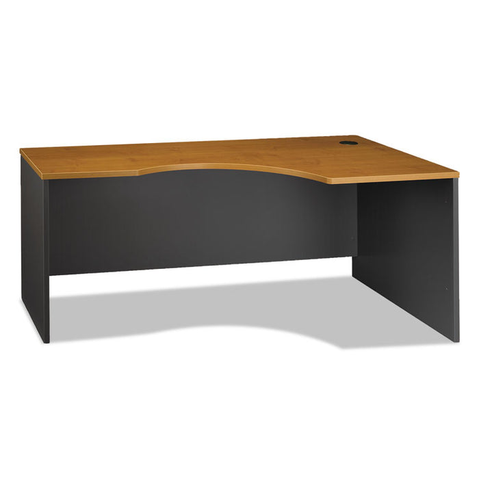 Series C Collection Corner Desk Module, Right, 71.13" x 35.5" x 29.88", Natural Cherry/Graphite Gray