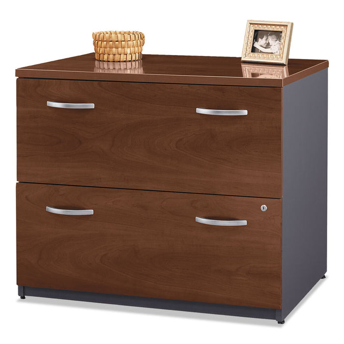 Series C Collection 2 Drawer 36W Lateral File (Assembled), 35.75w x 23.38d x 29.88h, Hansen Cherry