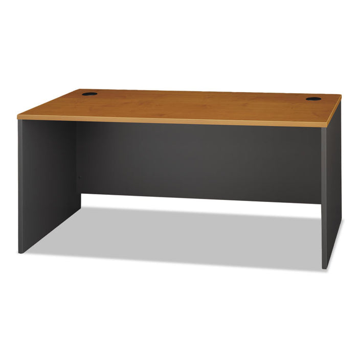 Series C Collection Desk Shell, 66" x 29.38" x 29.88", Natural Cherry/Graphite Gray
