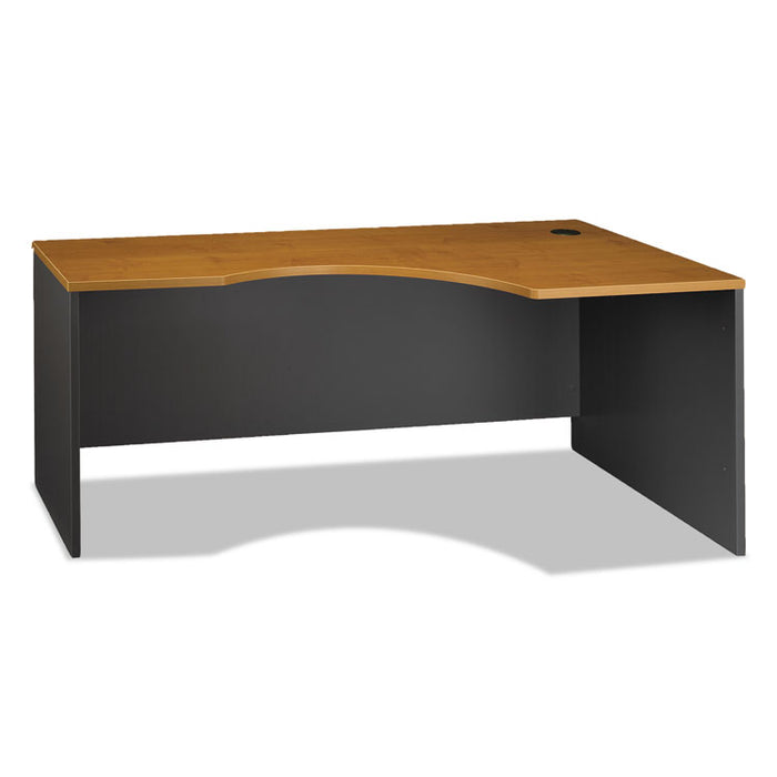 Series C Collection Corner Desk Module, Right, 71.13" x 35.5" x 29.88", Natural Cherry/Graphite Gray