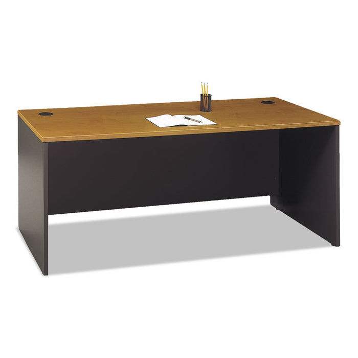 Series C Collection Desk Shell, 71.13" x 29.38" x 29.88", Natural Cherry/Graphite Gray