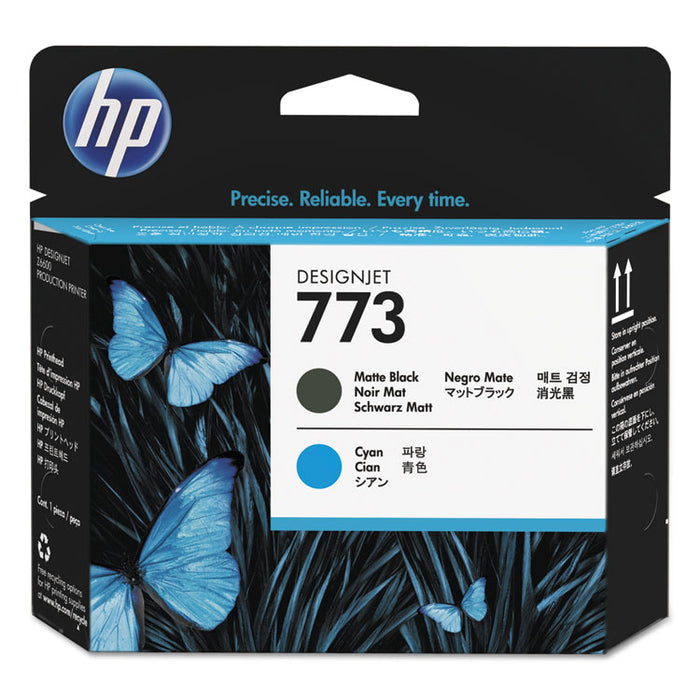 HP 773, (C1Q20A) Cyan/Matte Black Printhead