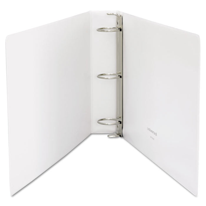 Ledger-Size Round Ring Binder with Label Holder, 3 Rings, 2" Capacity, 11 x 17, White