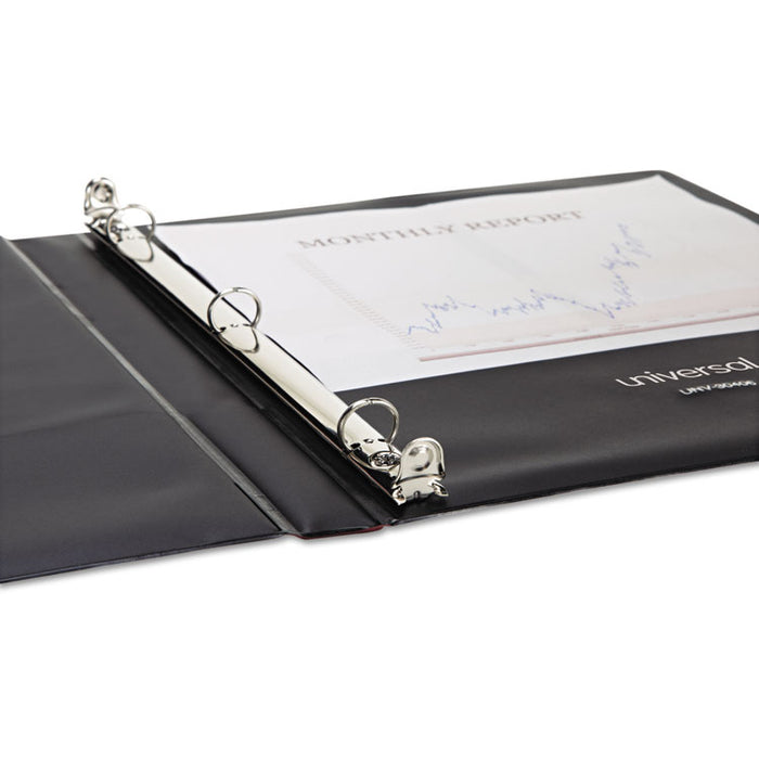 Economy Non-View Round Ring Binder, 3 Rings, 0.5" Capacity, 11 x 8.5, Burgundy