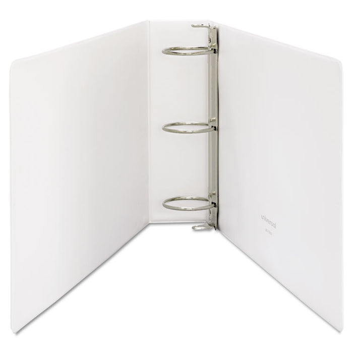 Ledger-Size Round Ring Binder with Label Holder, 3 Rings, 3" Capacity, 11 x 17, White