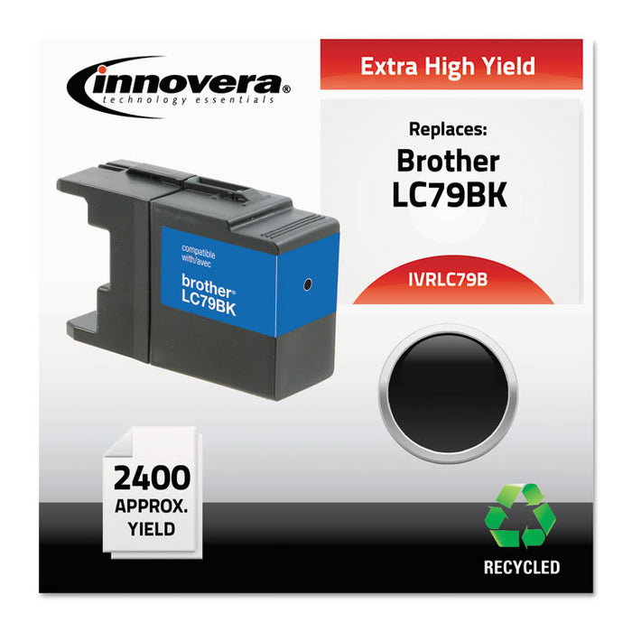 Remanufactured Black Extra High-Yield Ink, Replacement for LC79BK, 2,400 Page-Yield