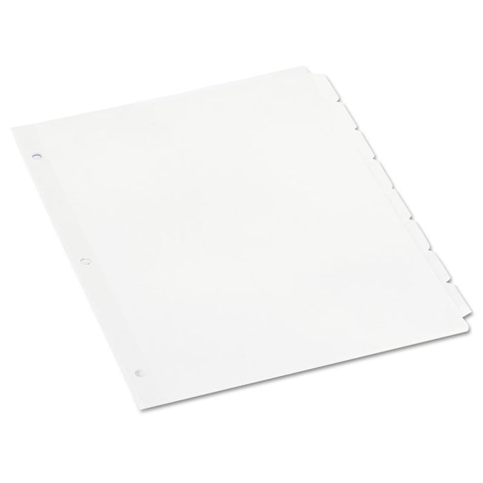 Self-Tab Index Dividers, 8-Tab, 11 x 8.5, White, 24 Sets