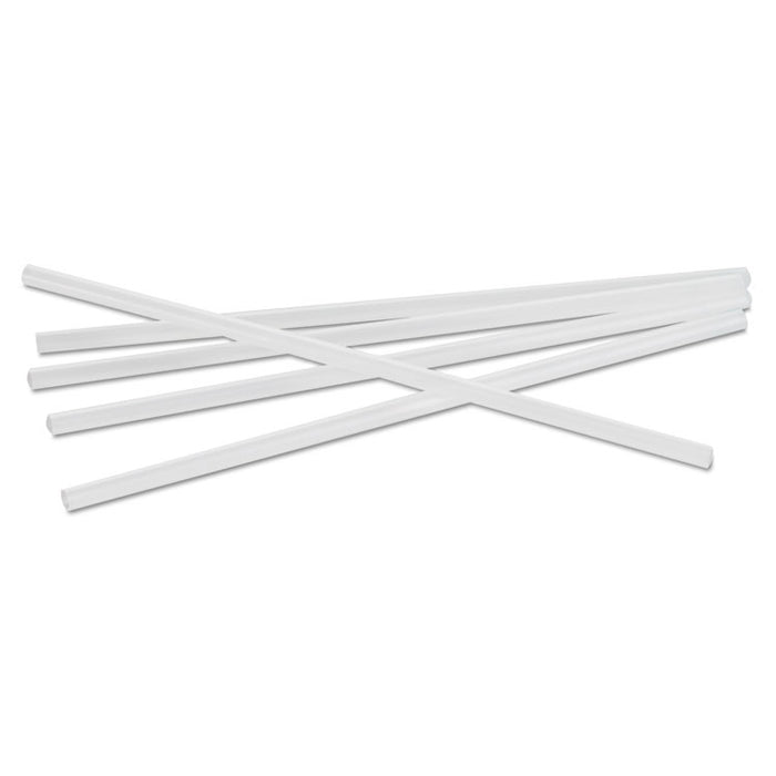 Jumbo Straws, 7 3/4", Plastic, Translucent, Unwrapped, 250/Pack