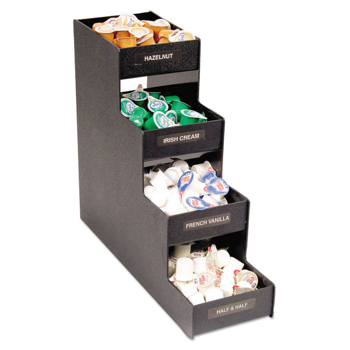 Narrow Condiment Organizer, 6w x 19d x 15 7/8h, Black