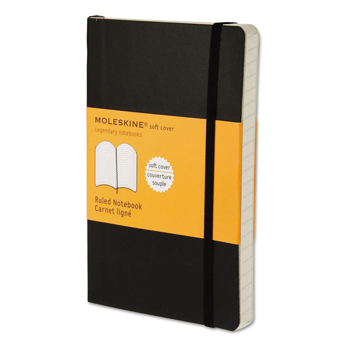 Classic Softcover Notebook, 1 Subject, Narrow Rule, Black Cover, 5.5 x 3.5, 192 Sheets