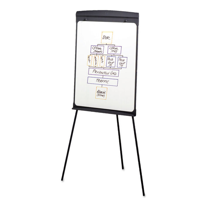 Magnetic Dry Erase Easel, 27 x 35, White Surface, Graphite Frame