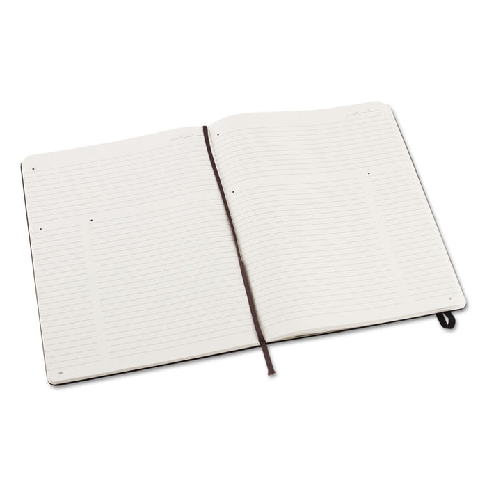 Professional Notebook, Hardcover, 1 Subject, Narrow Rule, Black Cover, 9.75 x 7.5, 192 Sheets