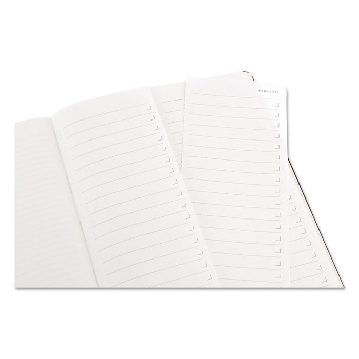 Professional Notebook, Hardcover, 1 Subject, Narrow Rule, Black Cover, 9.75 x 7.5, 192 Sheets