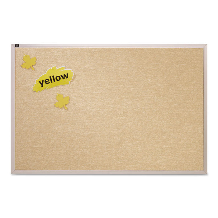 Vinyl Tack Bulletin Board, 10 ft x 4 ft, White Surface, Silver Aluminum Frame