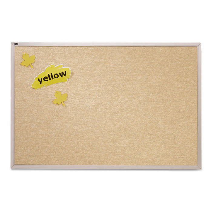 Vinyl Tack Bulletin Board, 72 x 48, White Surface, Silver Aluminum Frame