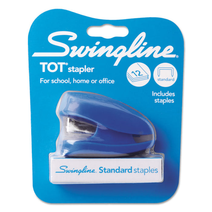 TOT Mini Stapler, 12-Sheet Capacity, Blue