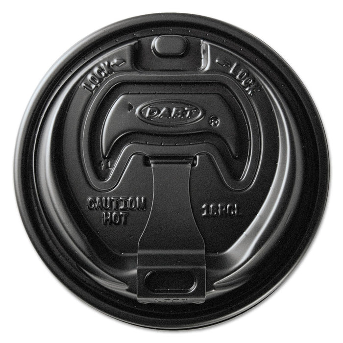Optima Reclosable Lids for Paper Hot Cups for 10-24 oz Cups, Black, 1000/Carton