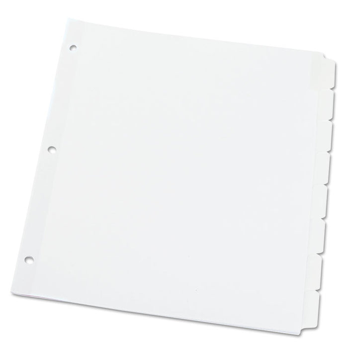 Deluxe Write-On/Erasable Tab Index, 8-Tab, 11 x 8.5, White, 1 Set