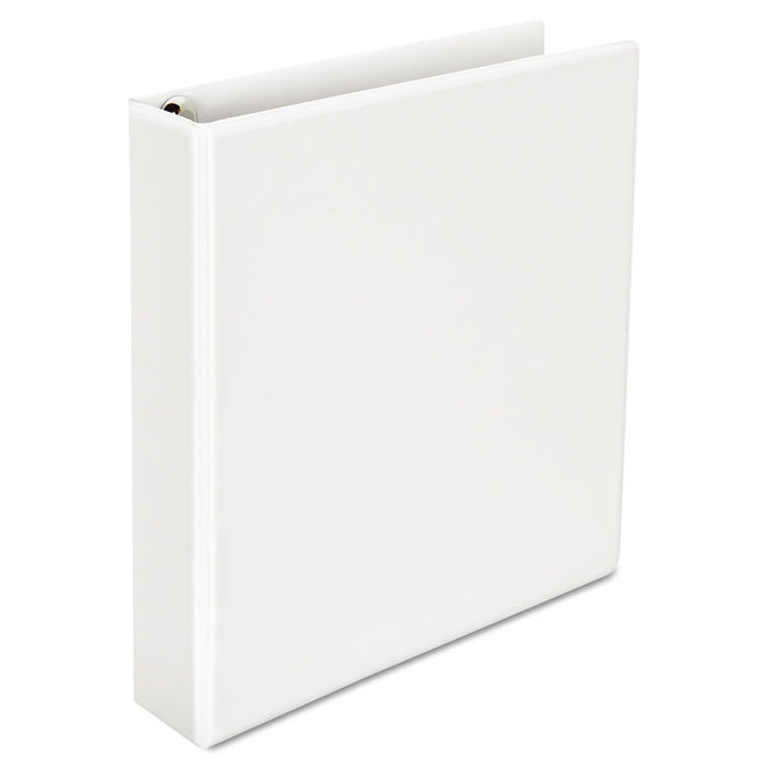 Deluxe Easy-to-Open Round-Ring View Binder, 3 Rings, 1.5" Capacity, 11 x 8.5, White
