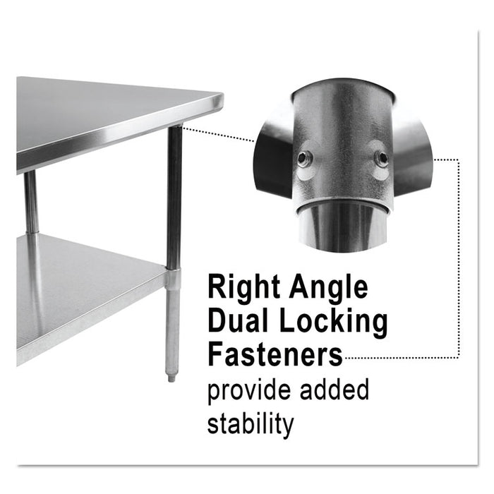 NSF Approved Stainless Steel Foodservice Prep Table, 36 x 30 x 35, Silver