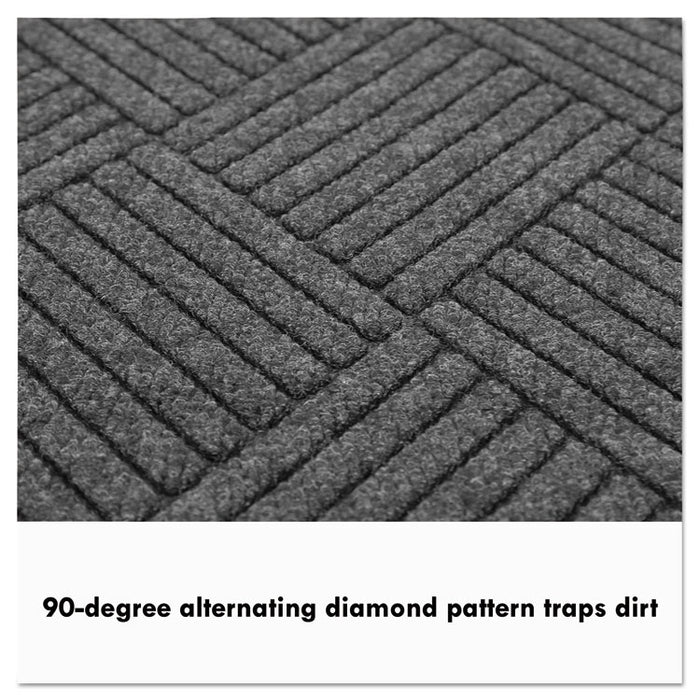 EcoGuard Diamond Floor Mat, Single Fan, 48 x 96, Charcoal