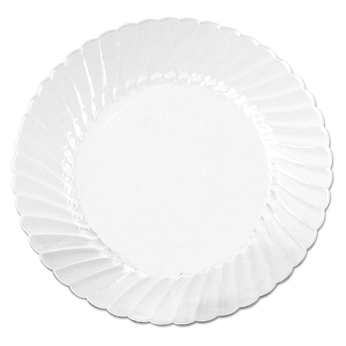 Classicware Plates, Plastic, 10.25 in, Clear, 12/Bag, 12 Bag/Carton