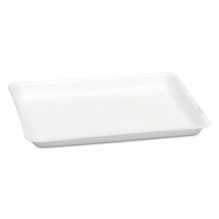 Supermarket Tray, Foam, White, 9 1/4 x 12.13 x 3/4, 125/Bag, 2 Bag/Carton