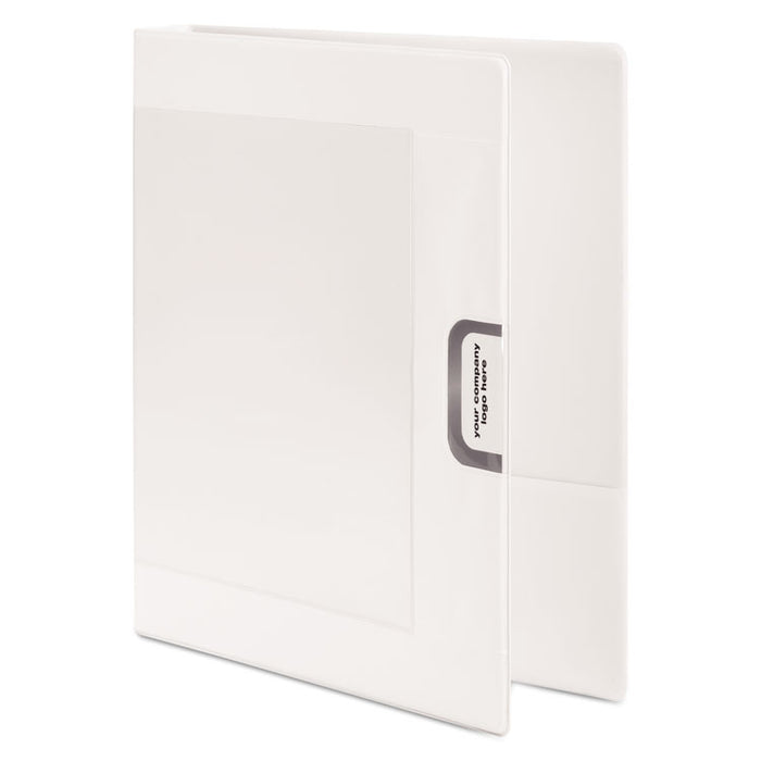 Custom Imprint Presentation Binder, 3 Rings, 1" Capacity, 11 x 8.5, White