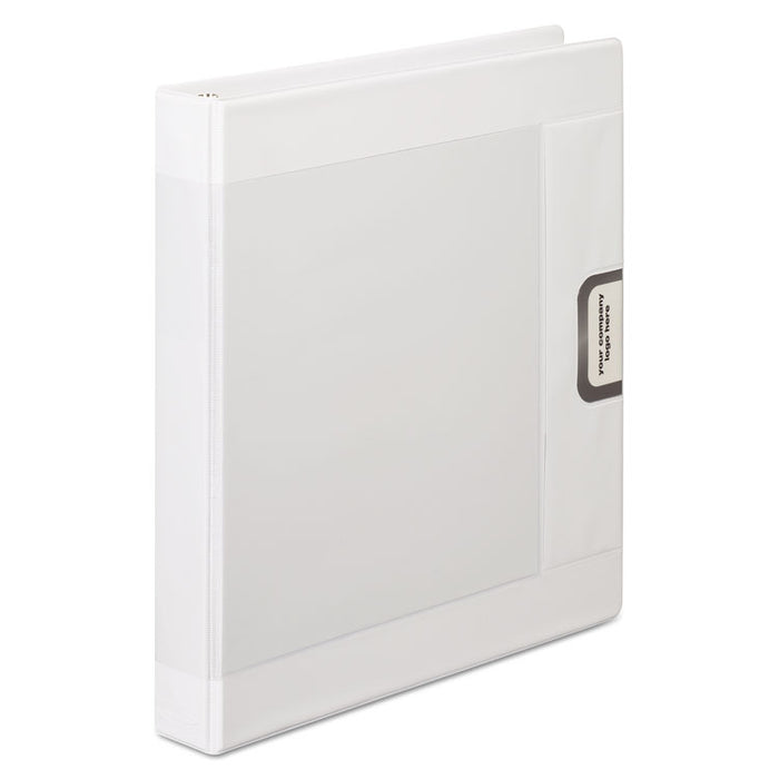 Custom Imprint Presentation Binder, 3 Rings, 1" Capacity, 11 x 8.5, White