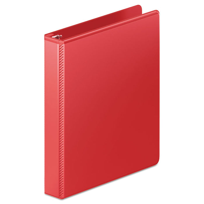 Heavy-Duty D-Ring View Binder with Extra-Durable Hinge, 3 Rings, 1" Capacity, 11 x 8.5, Red