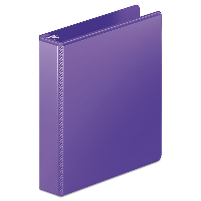 Heavy-Duty D-Ring View Binder with Extra-Durable Hinge, 3 Rings, 1.5" Capacity, 11 x 8.5, Purple