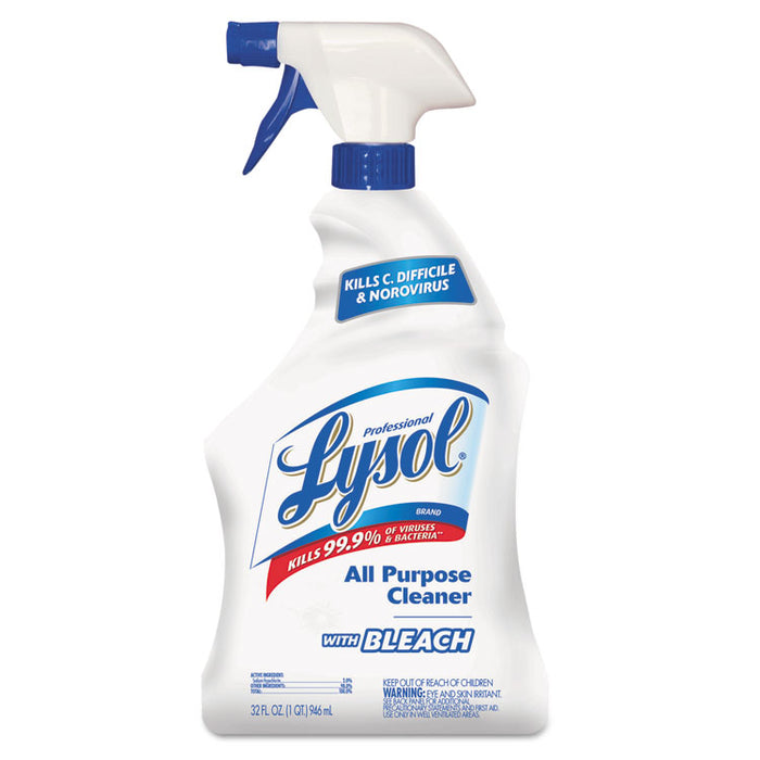 All-Purpose Cleaner with Bleach, 32 oz Spray Bottle, 12/Carton